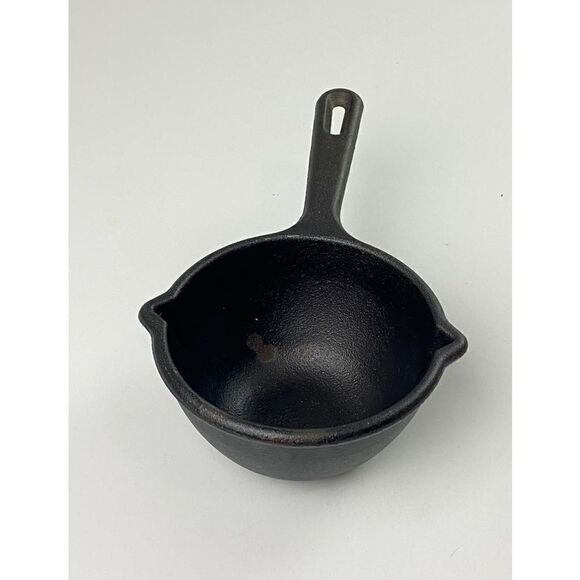 VTG Lodge Cast Iron MPR Small Double Spout 2 Cup Ladle Melting Dipper Pot USA CQ - Picture 3 of 6